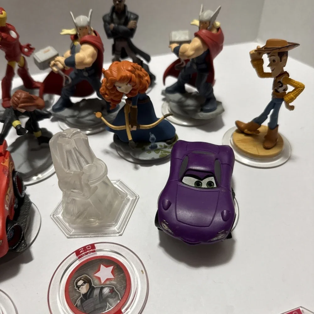 Lot of Disney Infinity 15 Characters with Game Accessories
